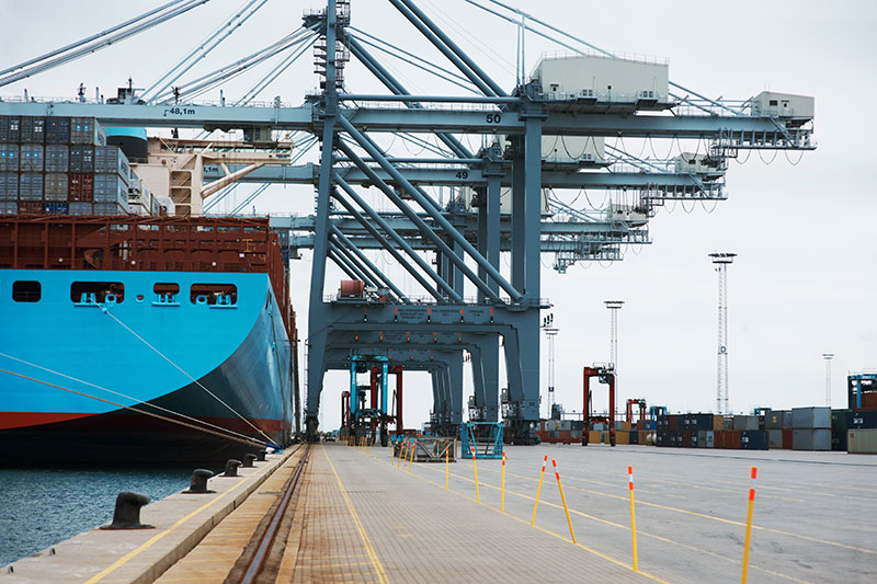 Cargo ship docked